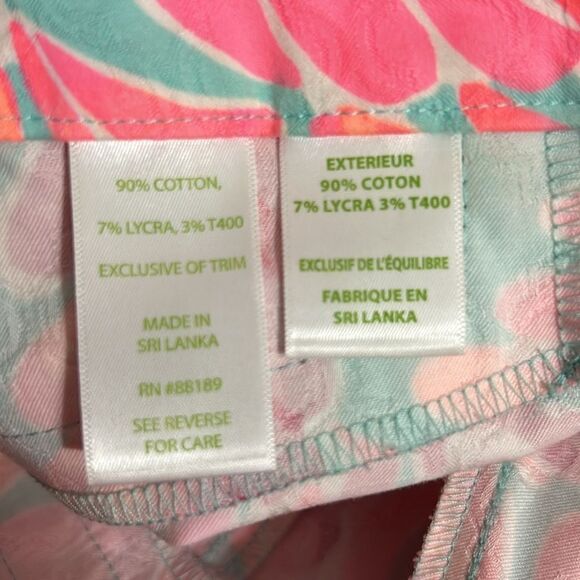 LILLY PULITZER “POOLSIDE BLUE LOVEBIRDS” KELLY SKINNY ANKLE PANTS - Picture 11 of 11